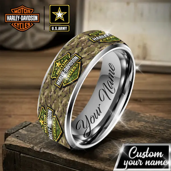 Personalized Harley Davidson Custom Alloy Ring