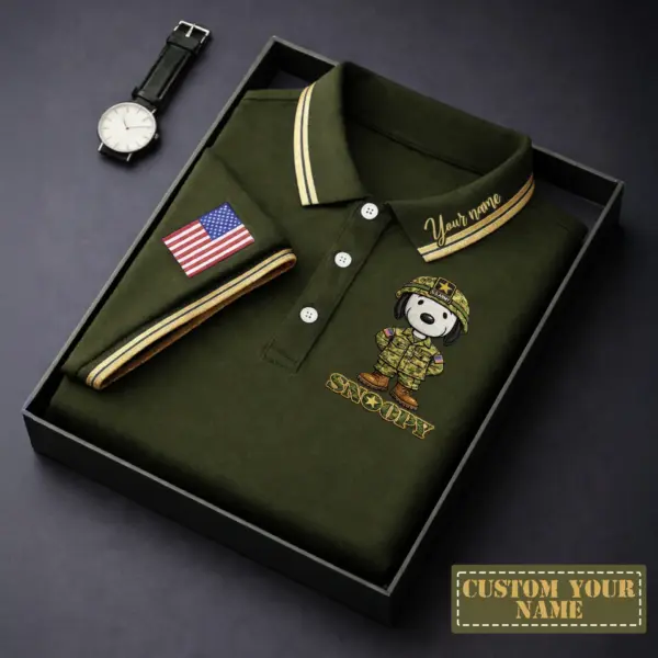 Personalized Snoopy Embroidery Polo Shirt