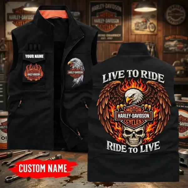 Personalized Harley-Davidson Multi-Pocket Vest