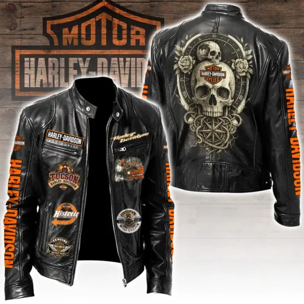 Harley Davidson Motorcycle Leather Jacket -THK125727
