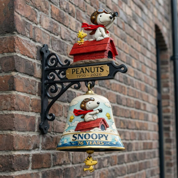 Alternative view of Snoopy Anniversary 3D Wall Bell - THK125251