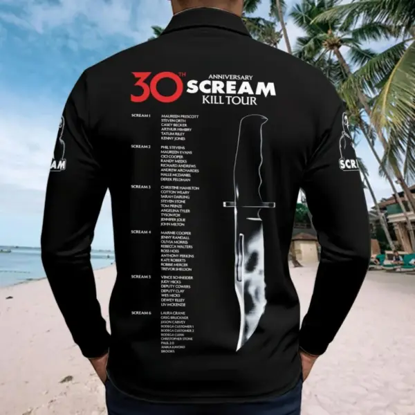 Alternative view of Scream 30th Anniversary Zip Polo Shirt