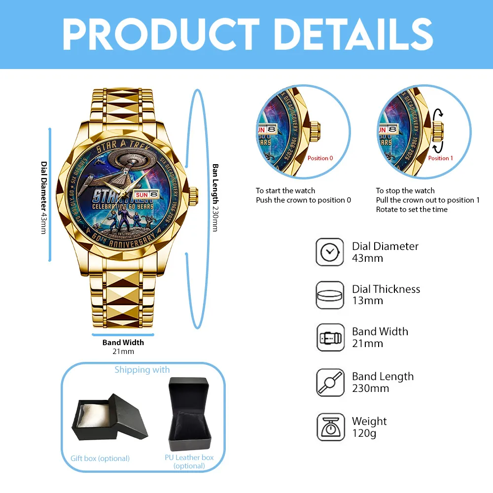 Star Trek Alloy Luxury Quartz Watch -THK124988 - Image 4