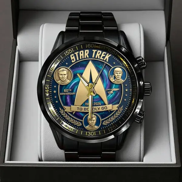 Alternative view of Star Trek 60th Anniversary 2026 Black Stainless Steel Watch-THK124895
