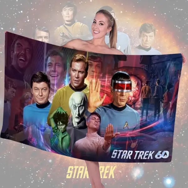 Star Trek 60th Anniversary 2026 Rectangle Beach Towel
