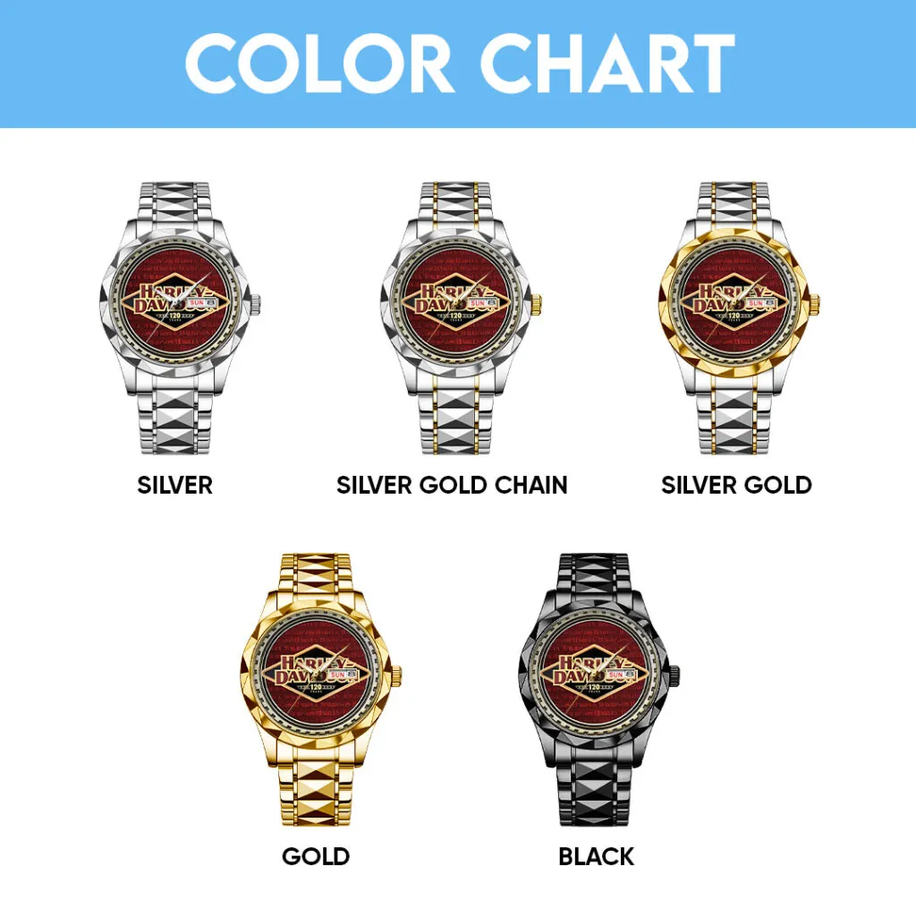 Harley Davidson Alloy Luxury Quartz Watch -THK125686 - Image 4