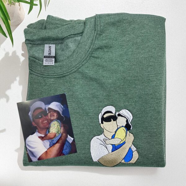 Alternative view of Personalized Family Photo Gift Embroidered Apparel