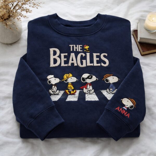 Personalized The Snoopy Beagles Embroidered Sweatshirt