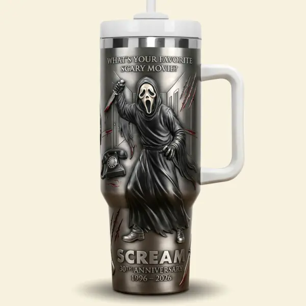 Alternative view of Personalized Scream 30th Anniversary 40oz Stanley Tumbler