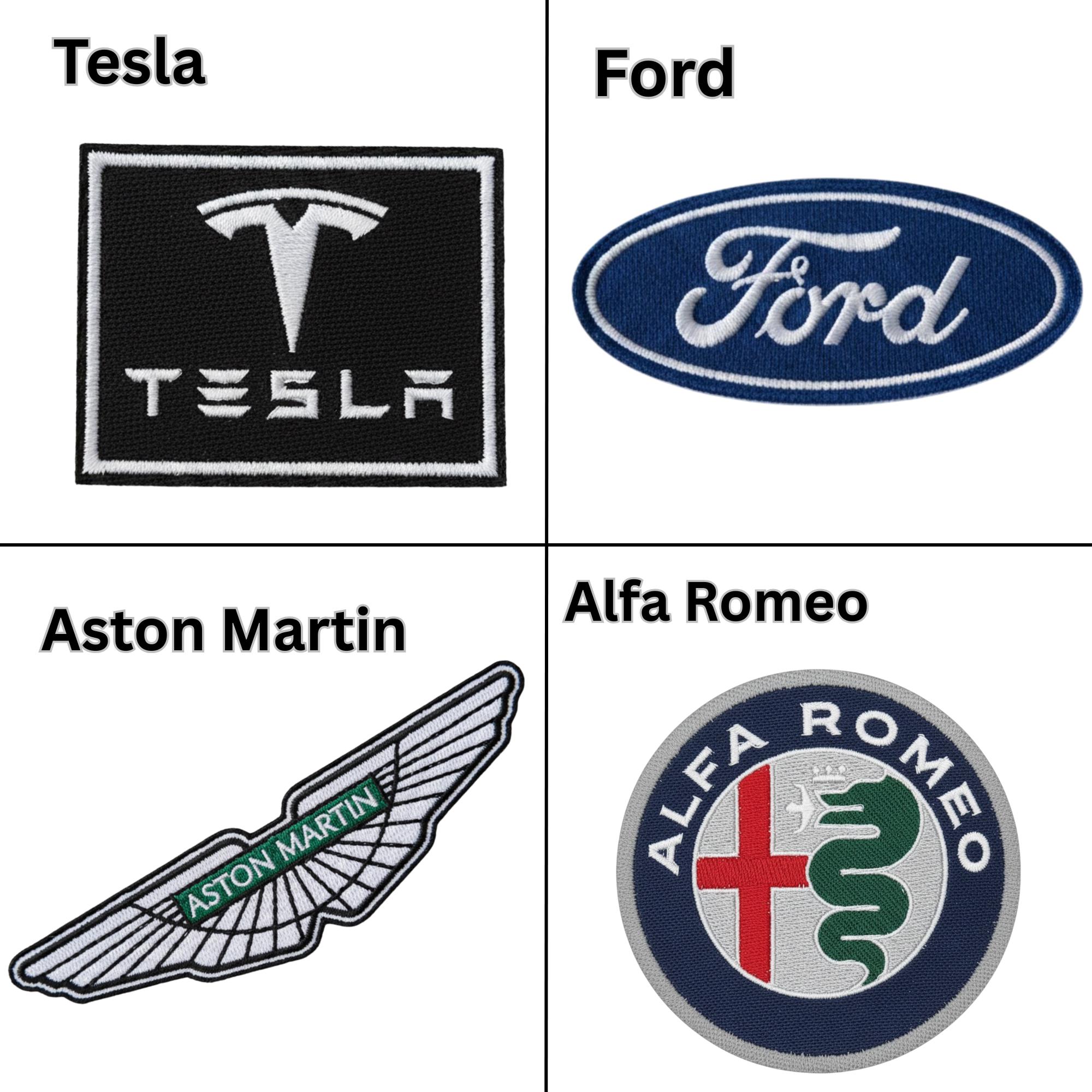 Supercar Logo Embroidered Patches Set - Image 3