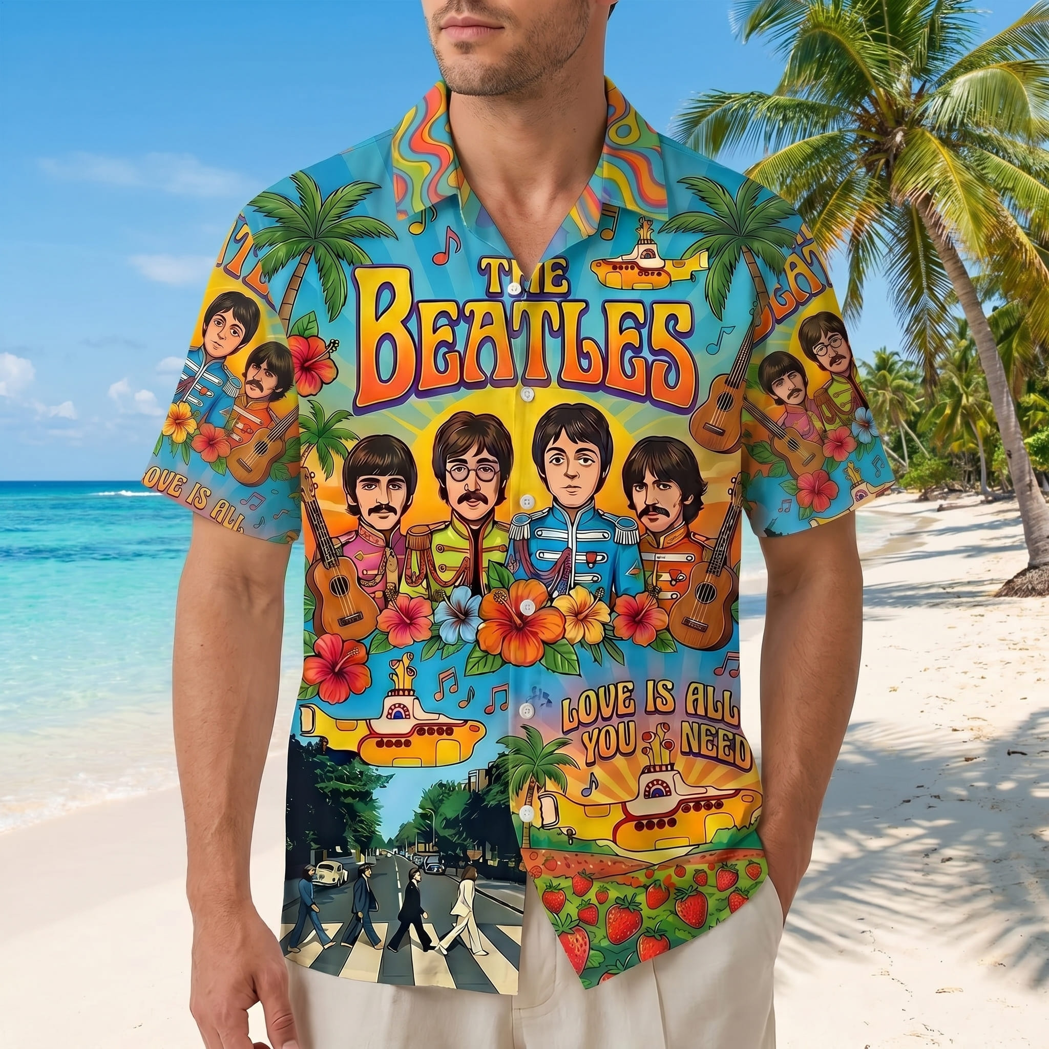 The Beatles Hawaiian Shirt -THK127500 - Image 2