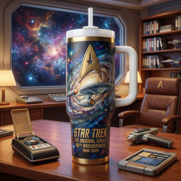 Alternative view of Star Trek 60th Anniversary 40oz Stanley Tumbler -THK126264