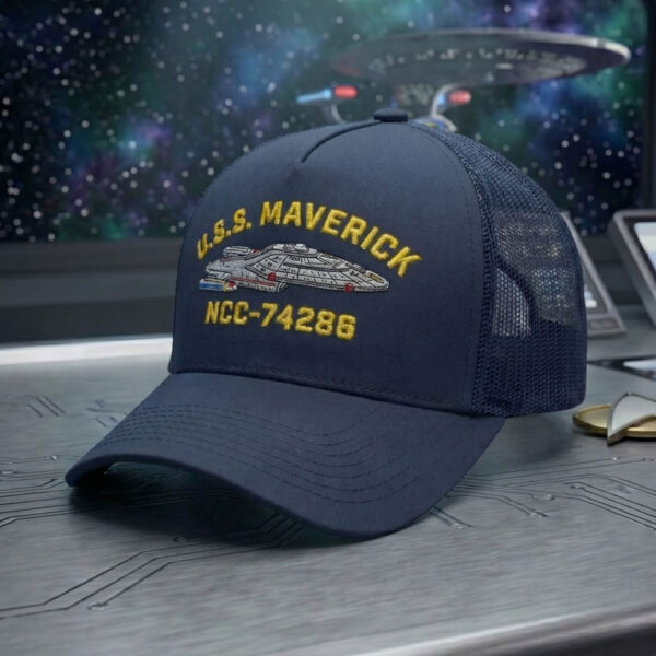 Alternative view of Premium Star Trek U.S.S Maverick NCC-74286 Embroidery Cap
