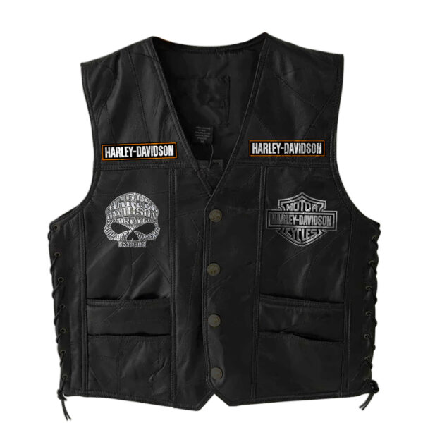 Alternative view of Harley Davidson Sleeveless Leather Jacket - Premium Comfort - THK126059