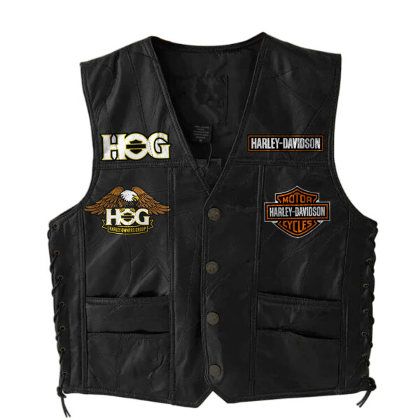 Alternative view of Harley Davidson Sleeveless Leather Jacket - Premium Comfort - THK126078