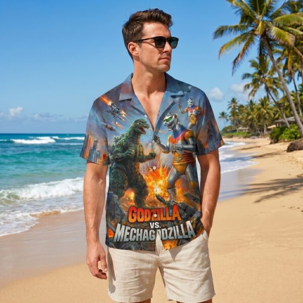 Alternative view of Godzilla Hawaiian Shirt - THK127128