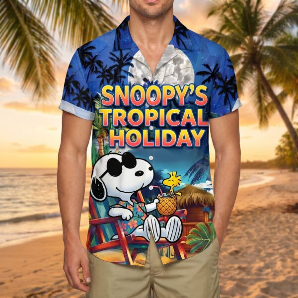 Alternative view of Snoopy Hawaiian Shirt- THK126722