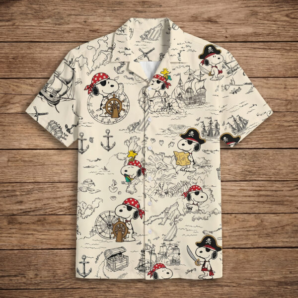 Alternative view of Snoopy Pirate Hawaiian Shirt - THK126776