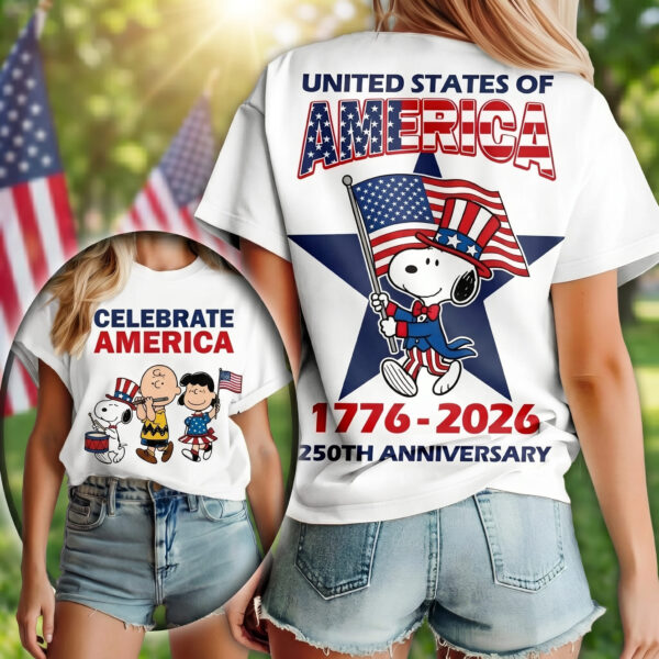 Premium Snoopy 250th Anniversary 3D Shirt-THK126904