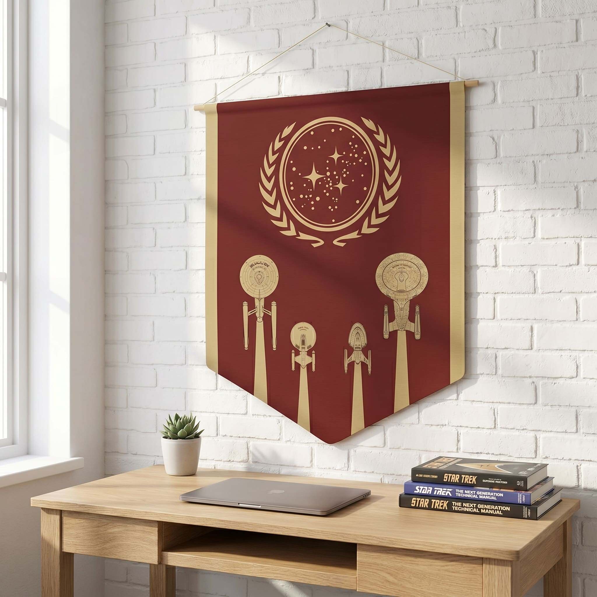 Star Trek Federation Seal & Starship Evolution Wall Banner - Image 3