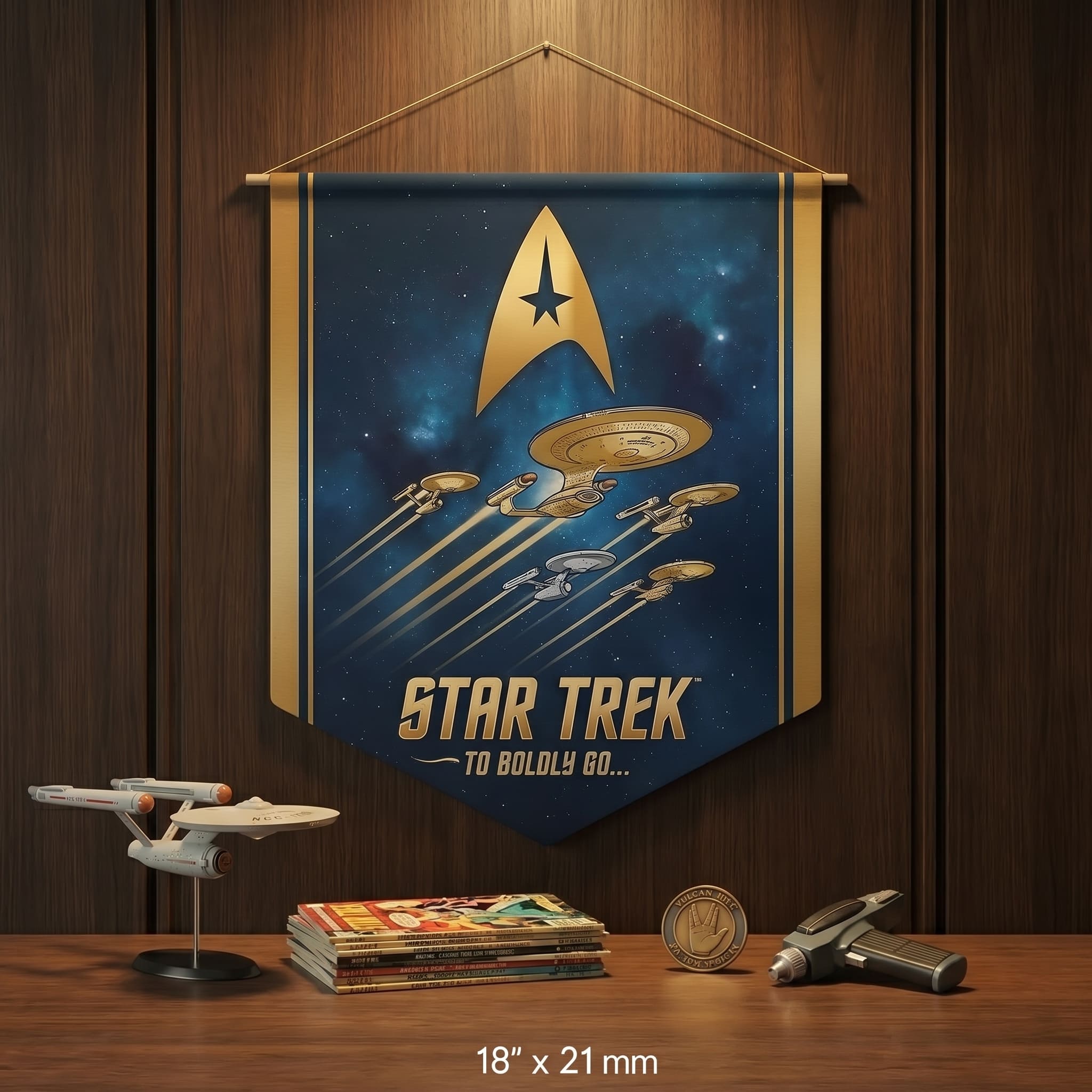 Star Trek "To Boldly Go" Starship Fleet Wall Banner - Image 3