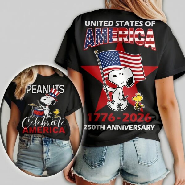 Alternative view of Premium Snoopy 250th Anniversary 3D Shirt-THK126885