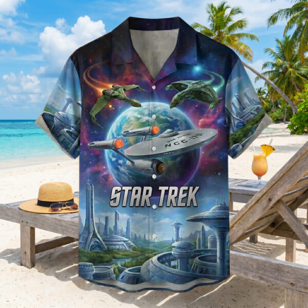 Alternative view of Star Trek Hawaiian Shirt- THK127113