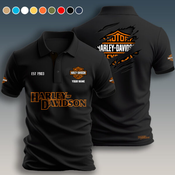 Alternative view of Personalized Harley Davidson Polo Shirt