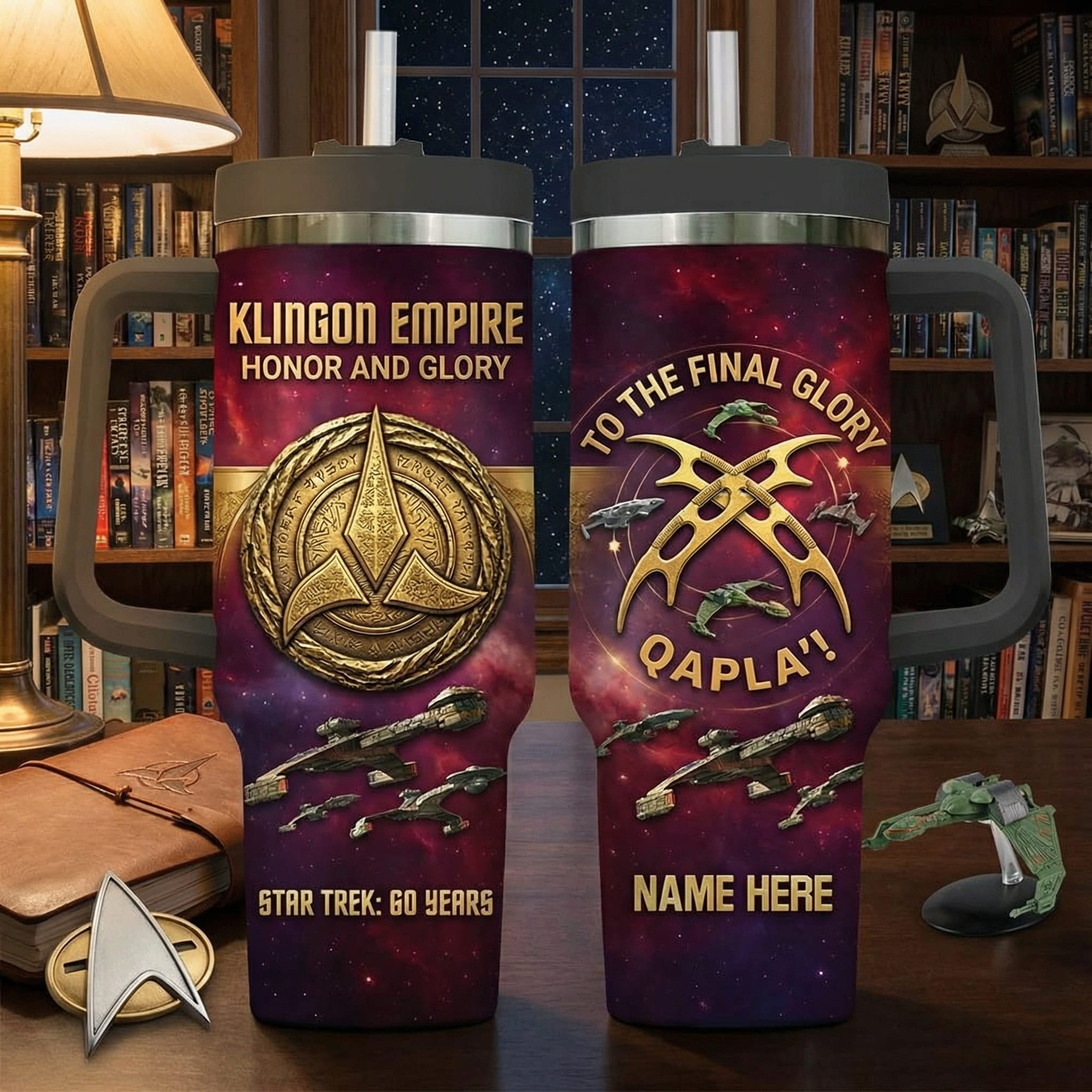 Personalized Star Trek Klingon Empire 60th Anniversary 40oz Stanley Tumbler - Image 2