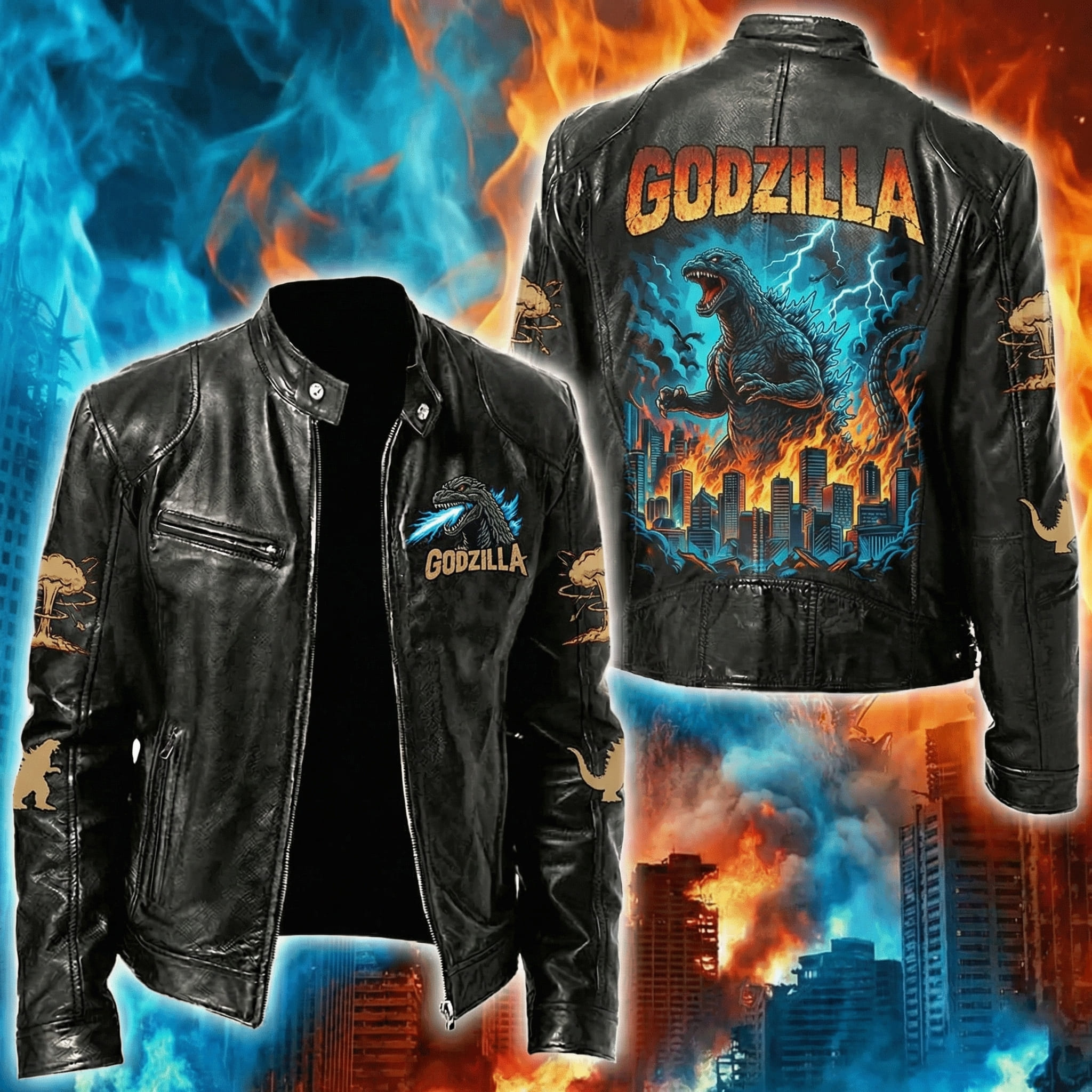 Godzilla Classic Leather Jacket - THK126347