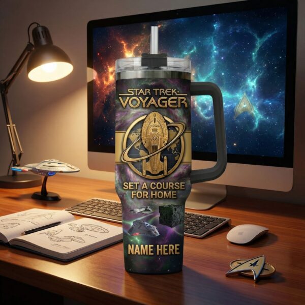 Personalized Star Trek Voyager 60th Anniversary 40oz Stanley Tumbler