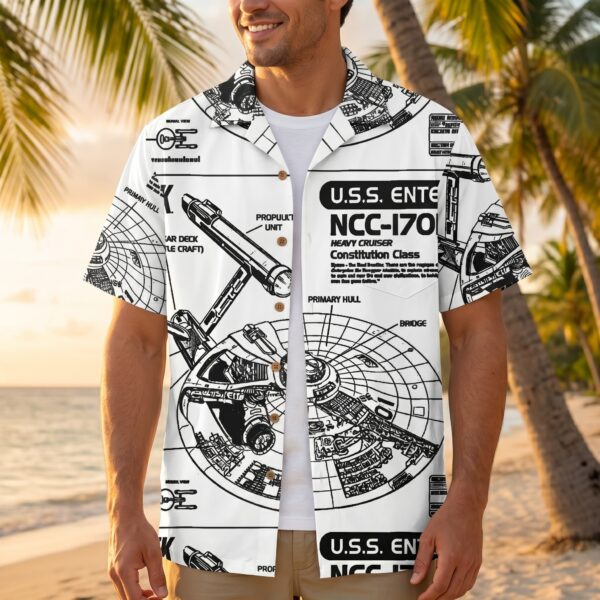 Alternative view of Star Trek Hawaiian Shirt- THK126419