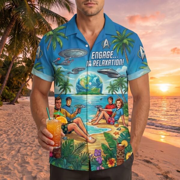 Alternative view of Star Trek Hawaiian Shirt- THK126697