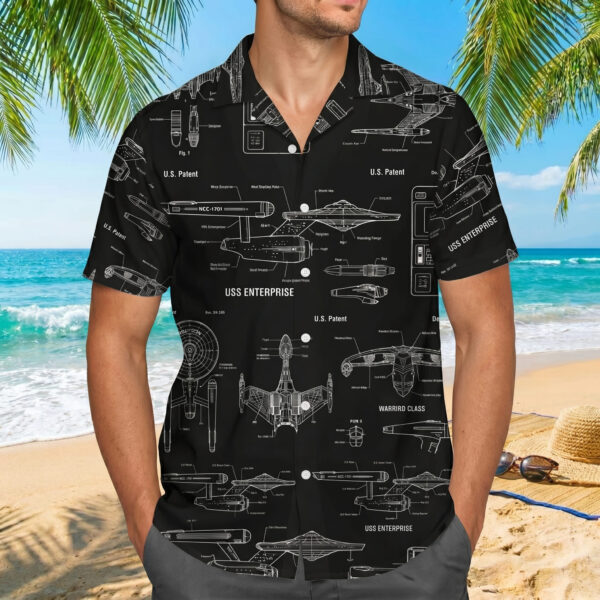 Alternative view of Star Trek Hawaiian Shirt- THK126815