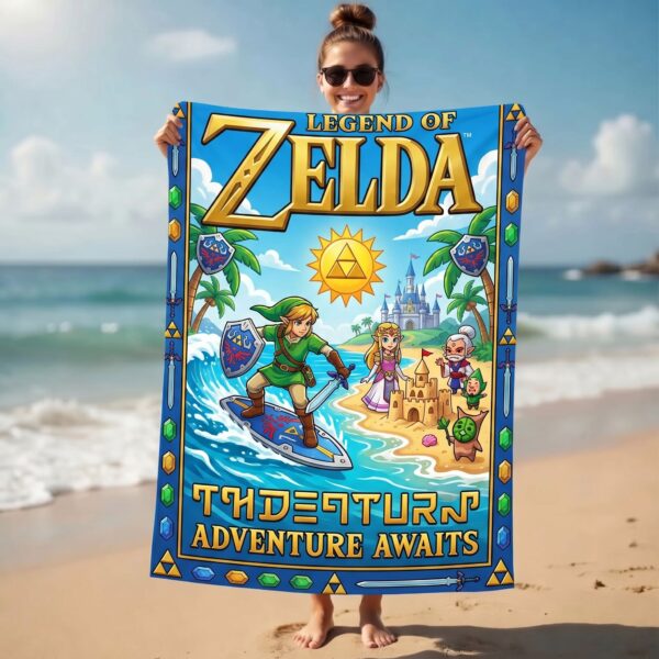 Alternative view of The Legend of Zelda Beach Towel