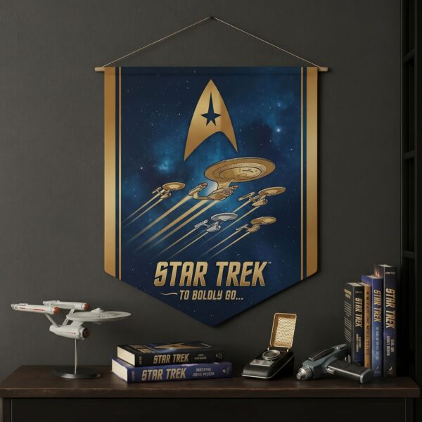 Star Trek "To Boldly Go" Starship Fleet Wall Banner