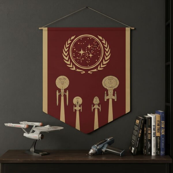 Star Trek Federation Seal & Starship Evolution Wall Banner