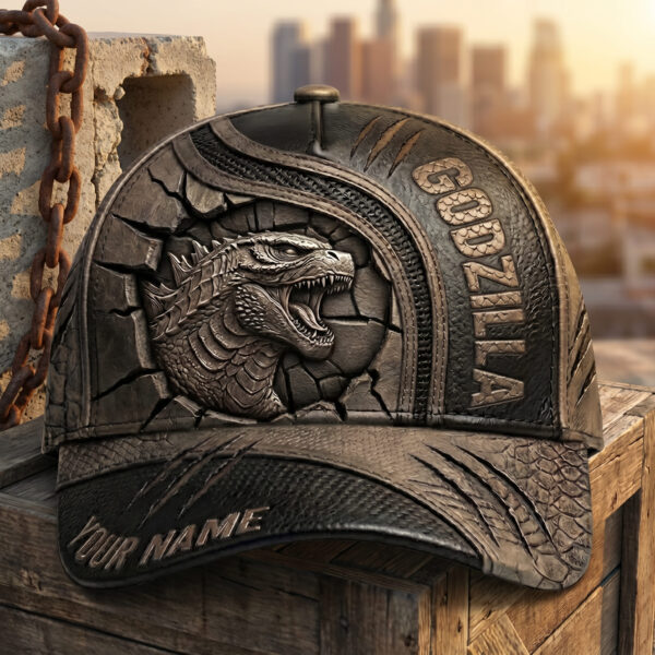 Alternative view of Personalized Godzilla Classic Cap -THK126646