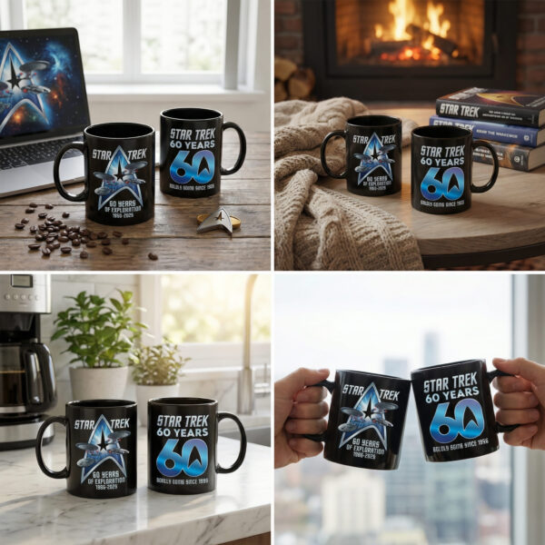 Alternative view of Star Trek 60th Anniversary Mug - THK126370