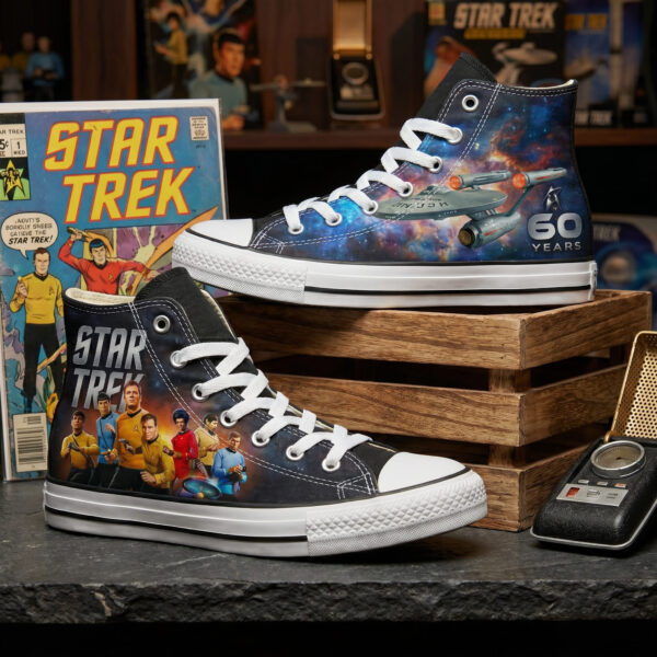 Alternative view of Star Trek 60Th Anniversary High Top Canvas Shoes - THK128208