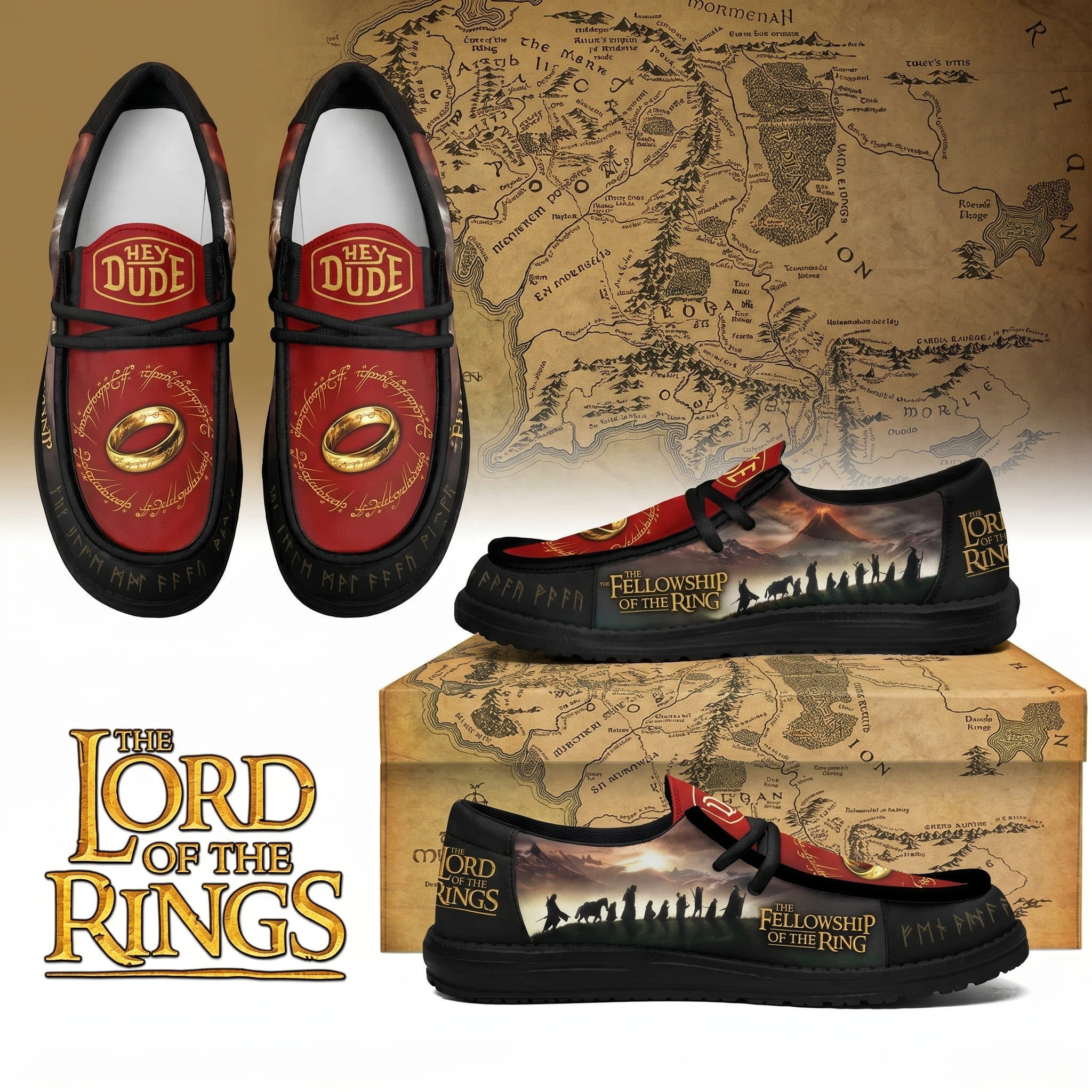 The Lord of the Rings Hey Dude Shoes-THK128378