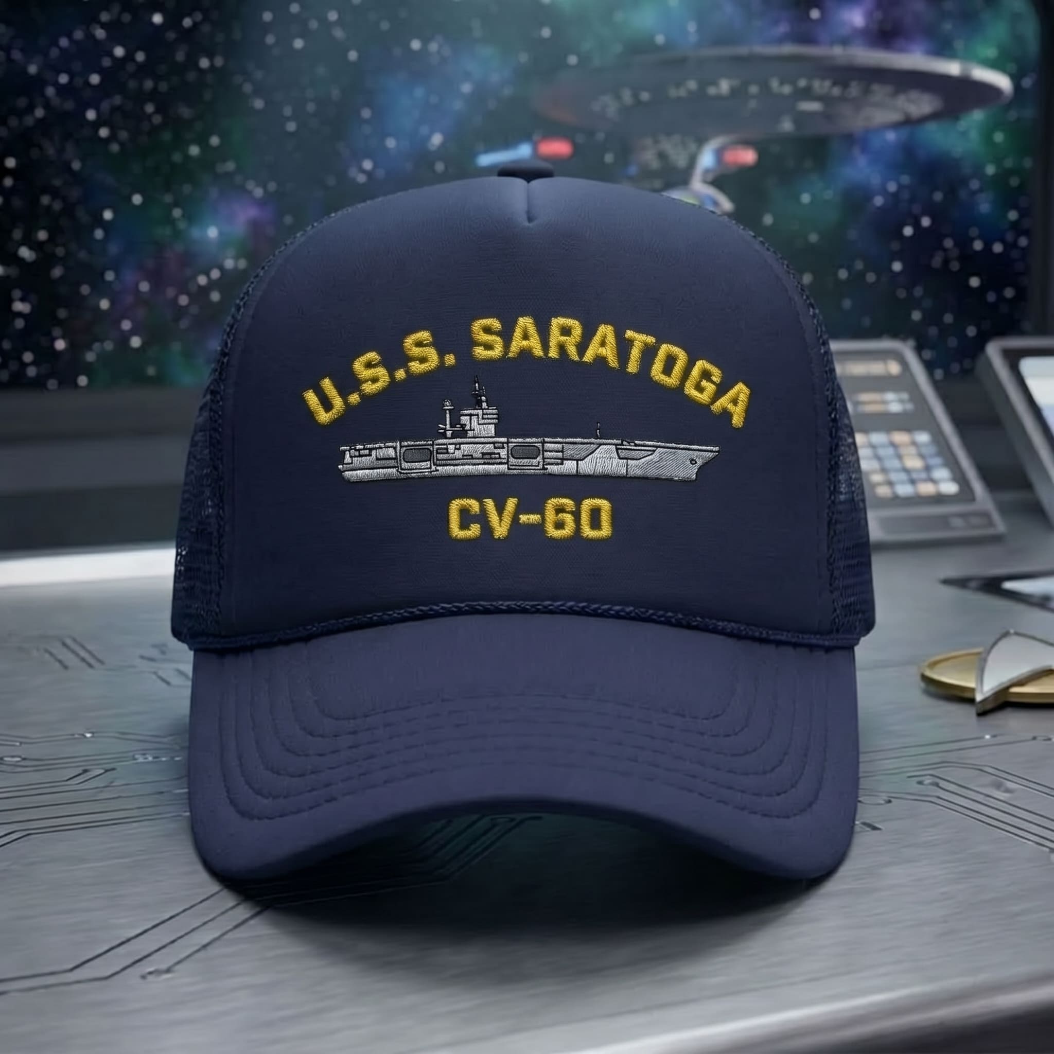 Premium Star Trek U.S.S. Saratoga CV-60 Embroidery Cap