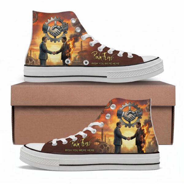 Pink Floyd Canvas Shoes – Wish You Were Here Dark Side Of The Moon Draw