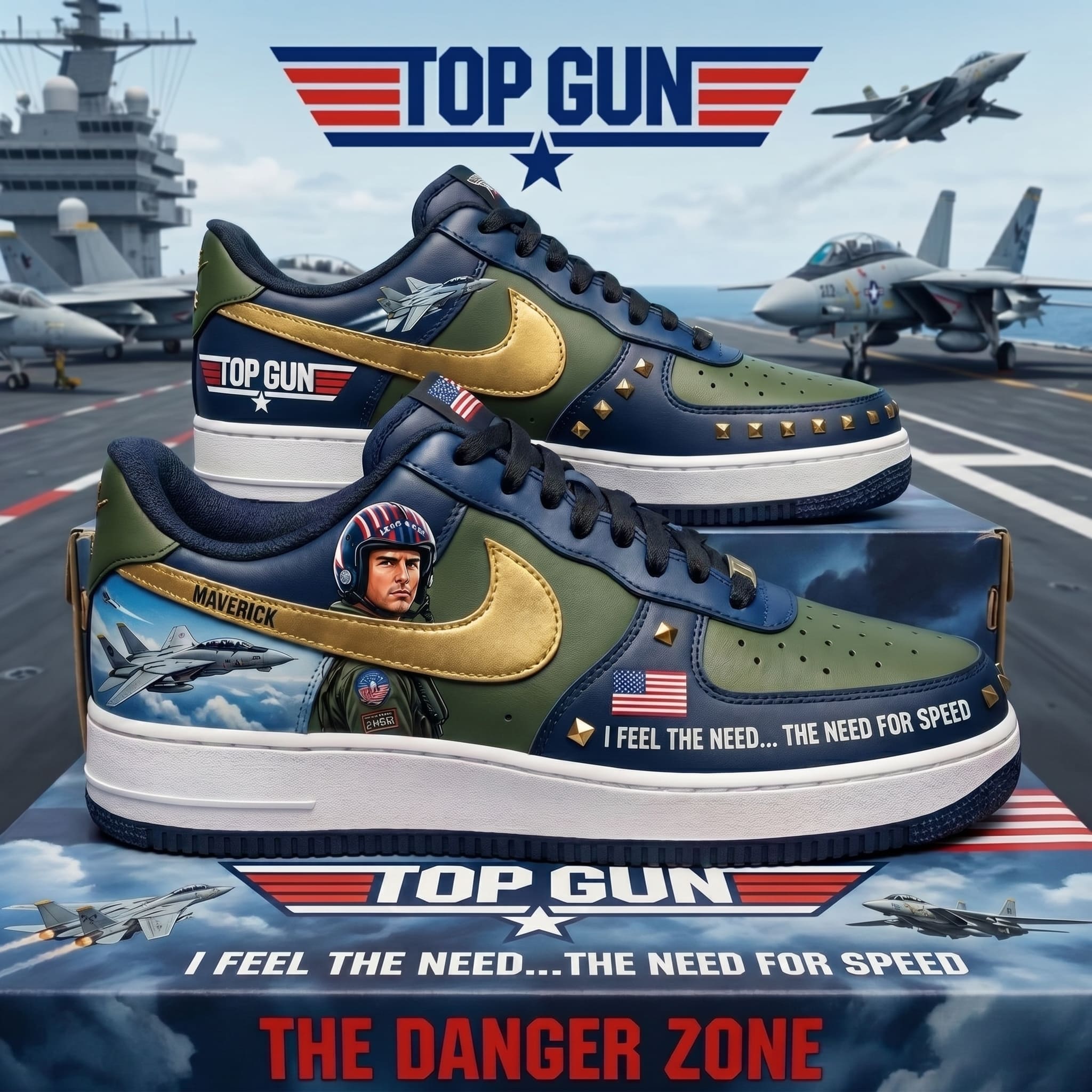 Top Gun Air Low-Top Sneakers Shoes - THK129344