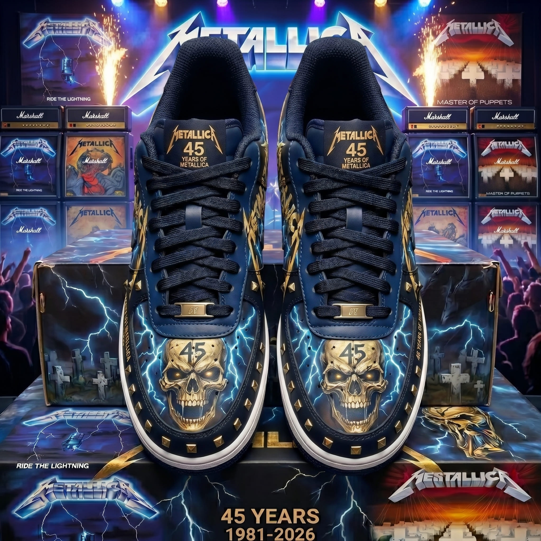 Metallica Low-Top Sneakers Shoes-THK129550 - Image 3