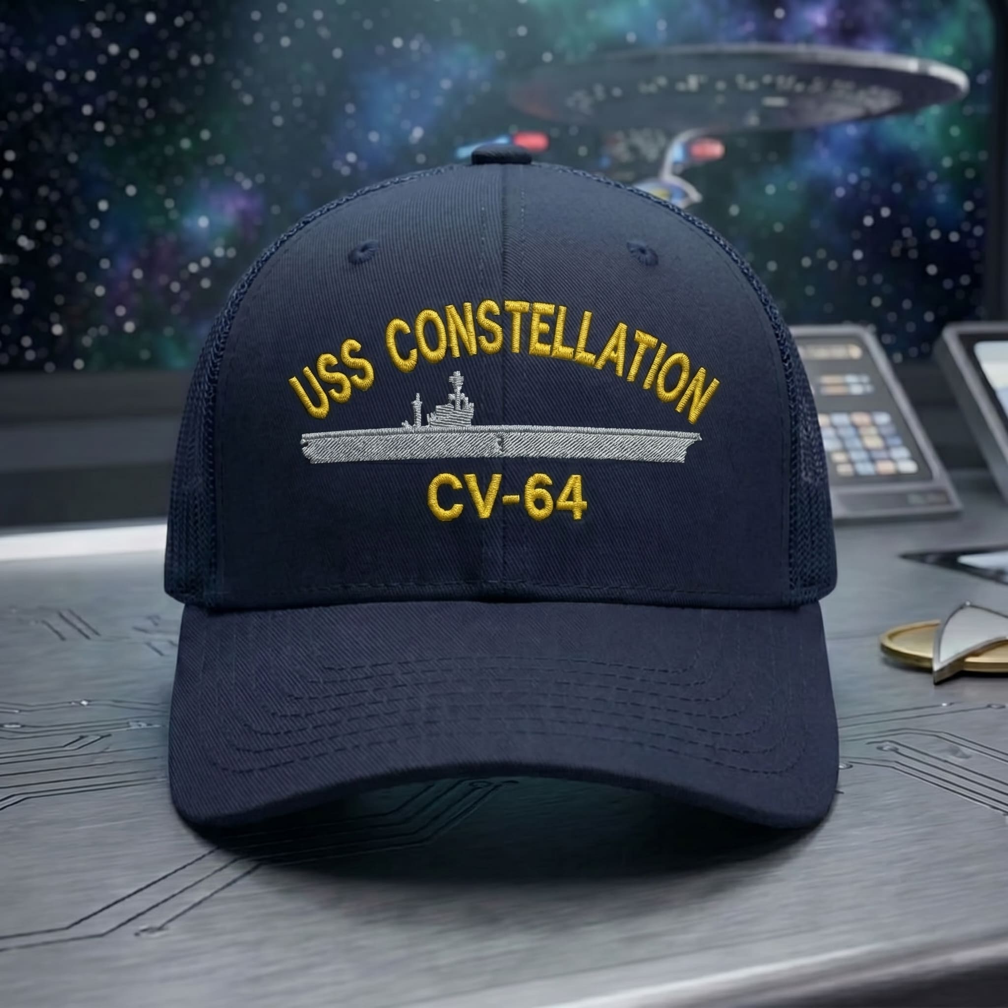 Premium USS Constellation CV-64 Embroidery Cap - THK129776