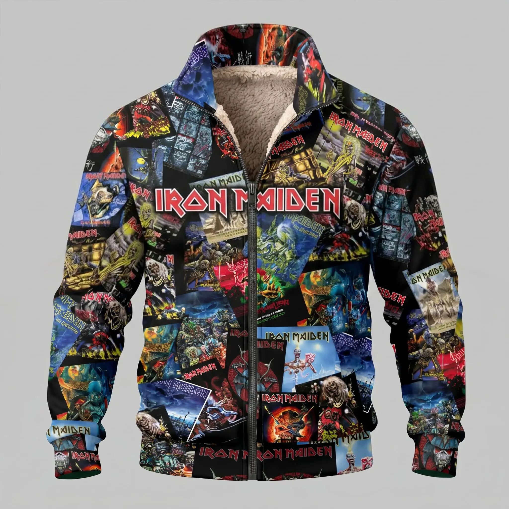 Iron Maiden Thick Knit Fleece Jacket - Image 2