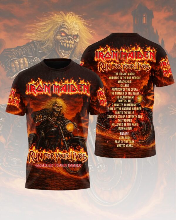 Iron Maiden Tour 2026 3D Apparel - THK129816