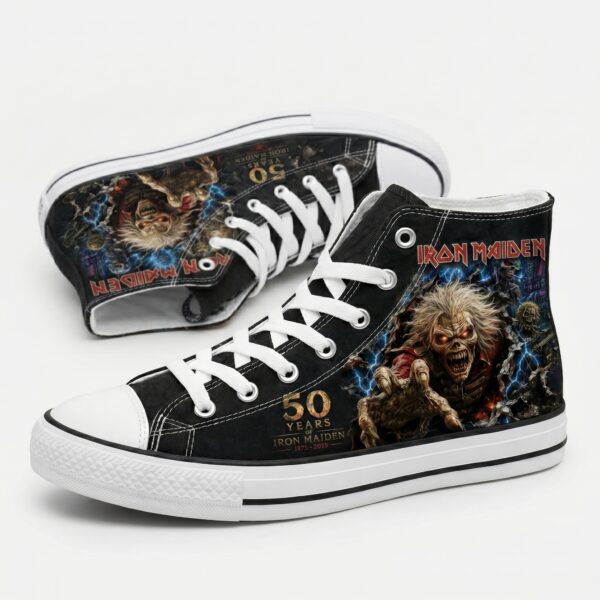Alternative view of Iron Maiden 50th Anniversary High Top Canvas Shoes