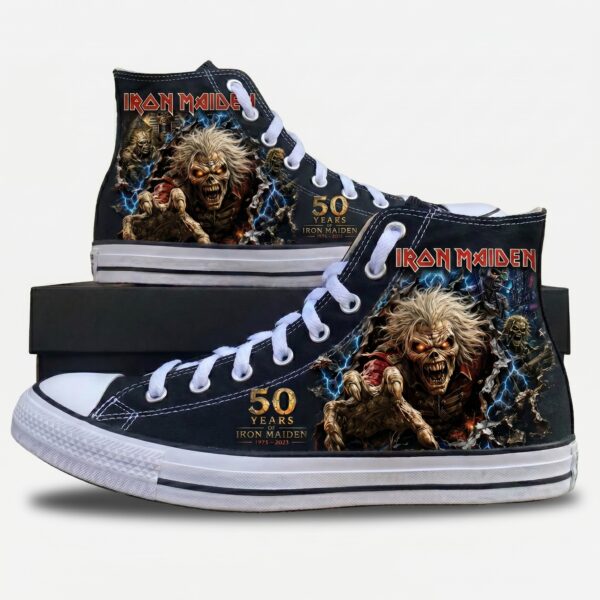Iron Maiden 50th Anniversary High Top Canvas Shoes